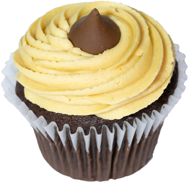 Peanut Butter Kiss cupcake